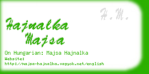 hajnalka majsa business card